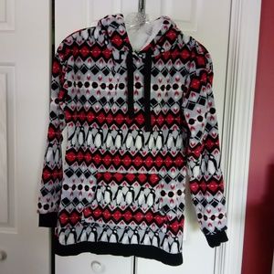 Vera Bradley Playful Penguins Hoodie Retired EUC